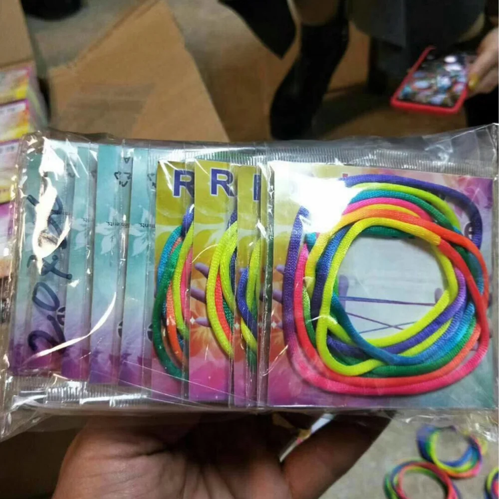 

10PCS Finger String Rainbow Colored Cradle String Educational Playthings String Hand Game Supplies for Kids Children