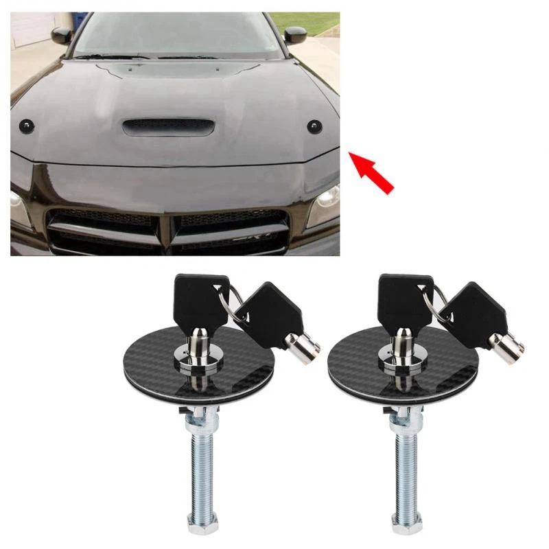 

Universal Car Engine Hood Cover Lock Key Pin Kit Quick Latch Release Aluminum alloy Engine Bonnets Carbon Fiber Style Latch