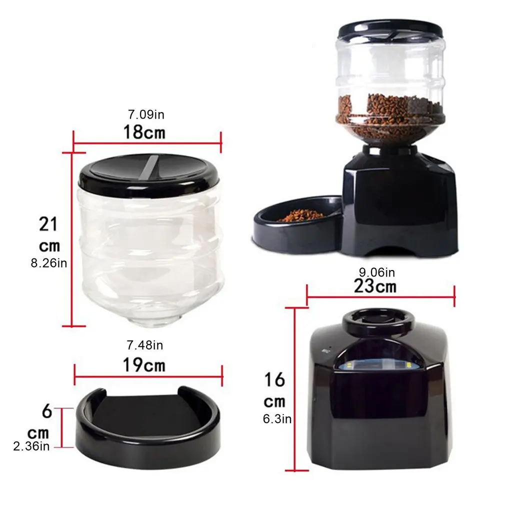 

Dog feeder 5.5-liter recordable pet automatic feeder bowl cat feeder three meals regular quantitative