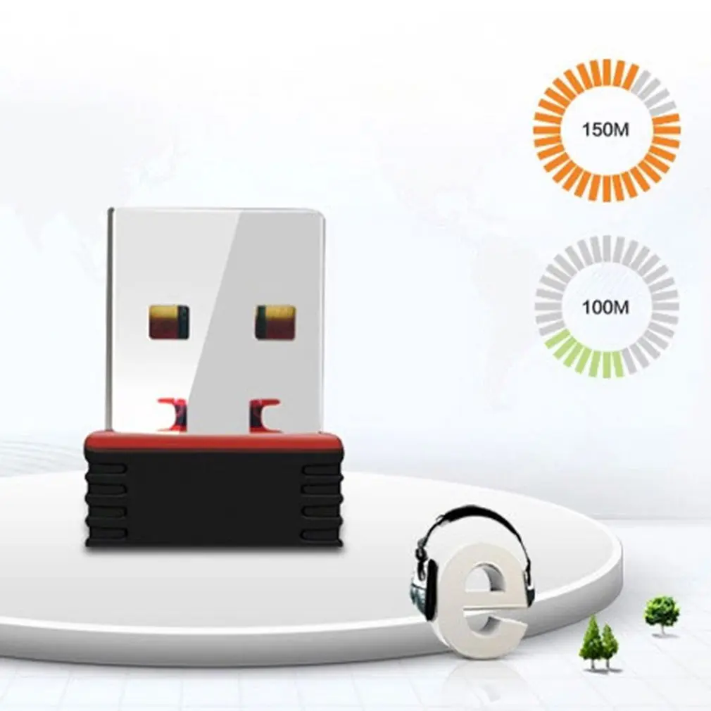 Портативная мини Сетевая карта USB WiFi беспроводной адаптер LAN Карта 150 Мбит/с 802.11n/g/b