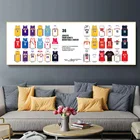 Минимализм звезда NBA Коби Брайант исторический Джерси памятные фотоплакаты настенное искусство для гостиной домашний декор