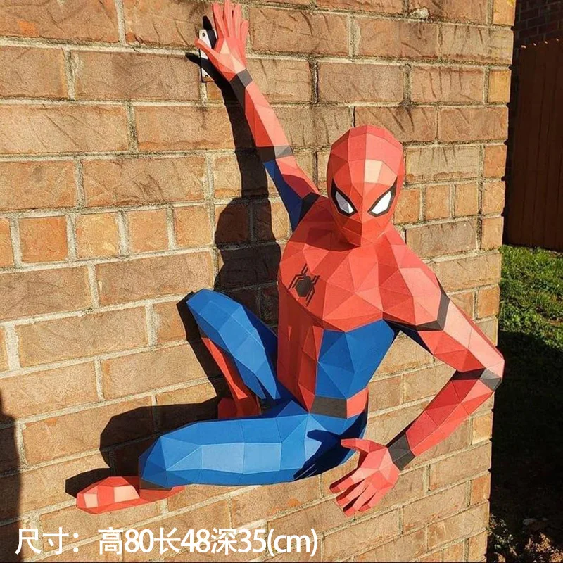 

Anime Marvel Spiderman Hulk Action Figures 3D Puzzles Paper Model Paper Wall Art Sculpture Christmas Decorations Toys Kids Gifts