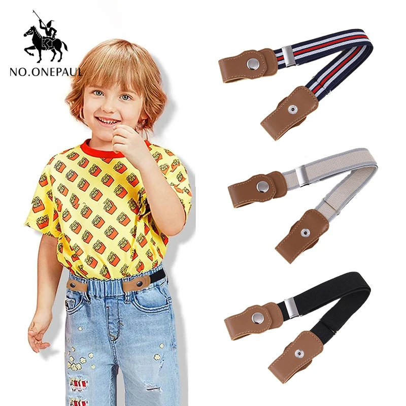 

2021 New Buckle-Free Children's elastic lazy belt baby snap type boys and girls kindergarten Kids Toddlers children lovely belt