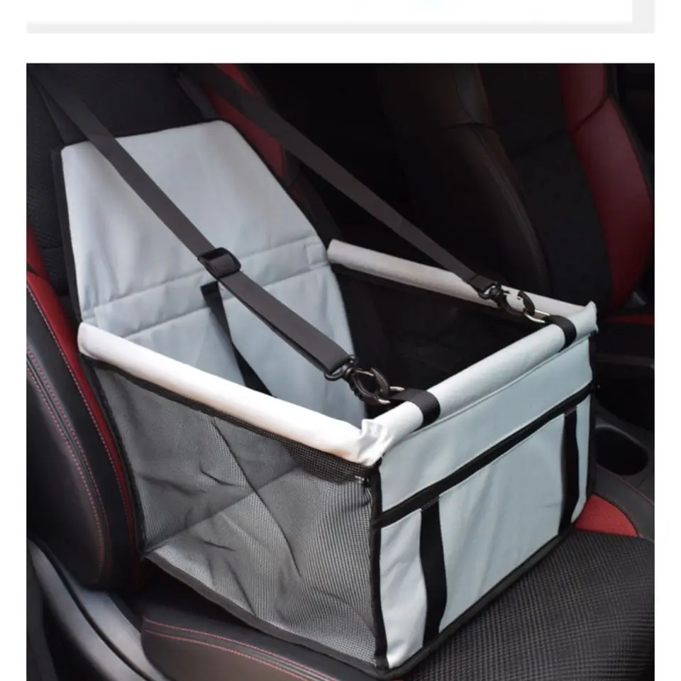 

Dog Car Seat Upgrade Deluxe Washable Portable Pet Car Booster Seat Travel Carrier Cage with Clip-On Safety Leash and Blanket