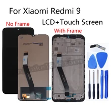 For Xiaomi Redmi 9 M2004J19G LCD Display Touch Screen Digitizer Assembly replacement For Redmi 9 LCD Phone Parts With Frame