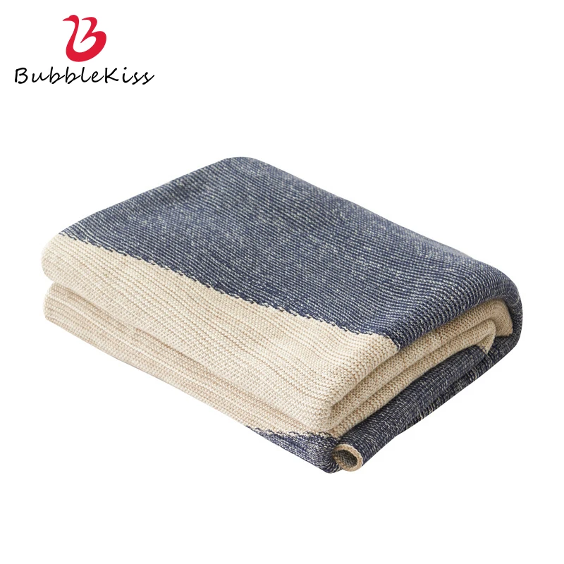 

Bubble Kiss Grey Knitted Throw Blanket 100% Cotton Office Sofa Siesta Shawl Blanket Knitted Blankets for Beds Best Selling 2021