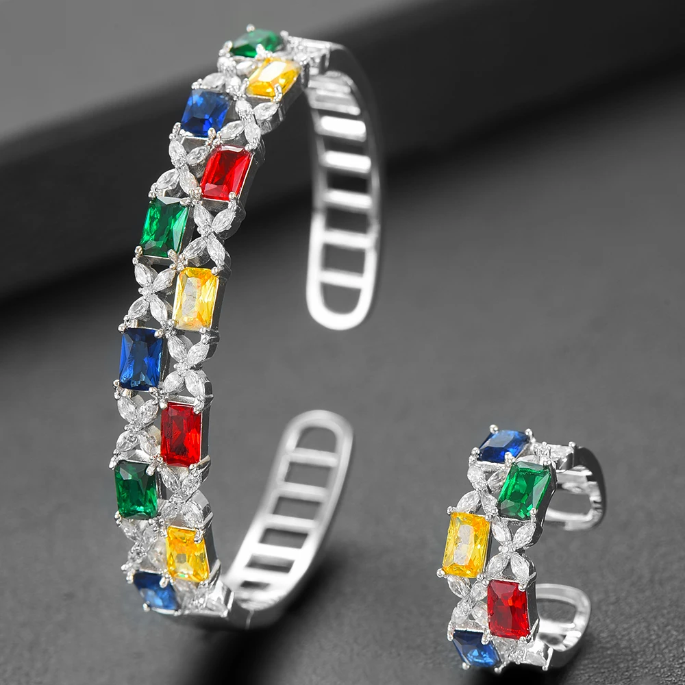 Комплект из 2 браслетов и колец GODKI роскошные корейские стандартные наборы для