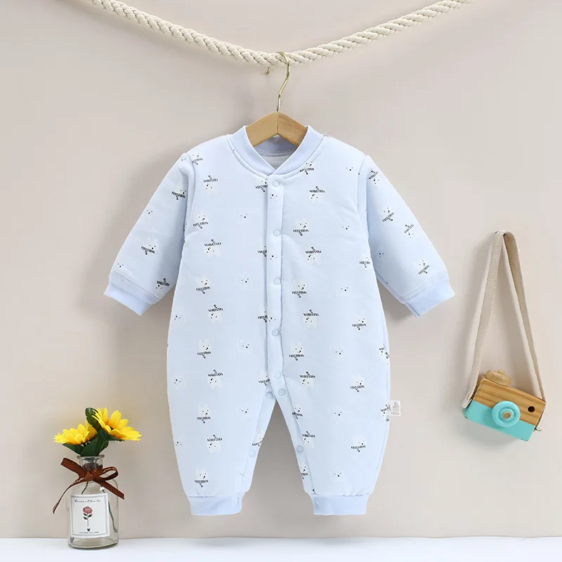 Утепленный комбинезон для новорожденных Одежда Сезон осень-зима Стеганая одежда