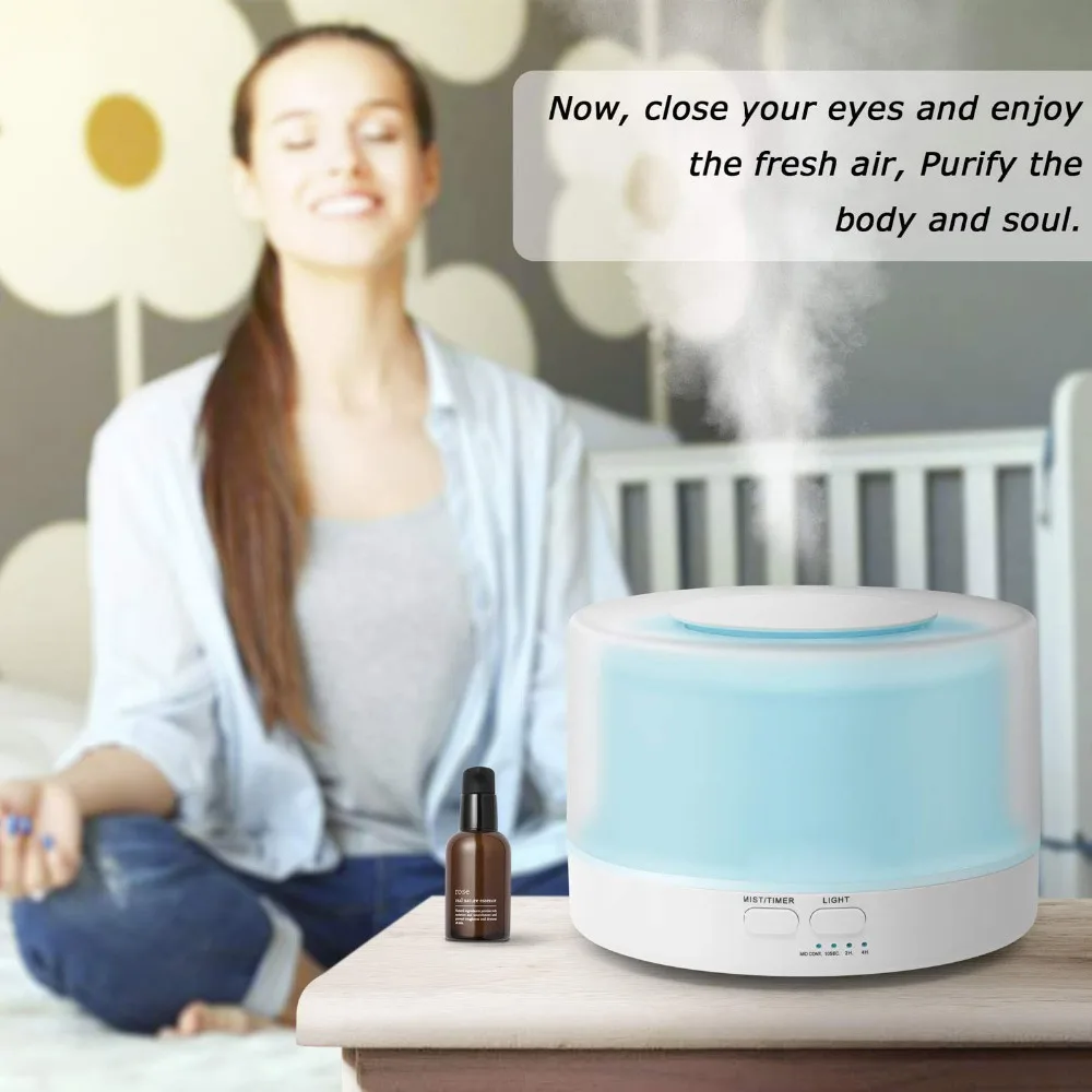 

700ml Ultrasonic Humidifier Air purifier Aroma With Color LED Lights Electric Aromatherapy Essential Oil Diffuser