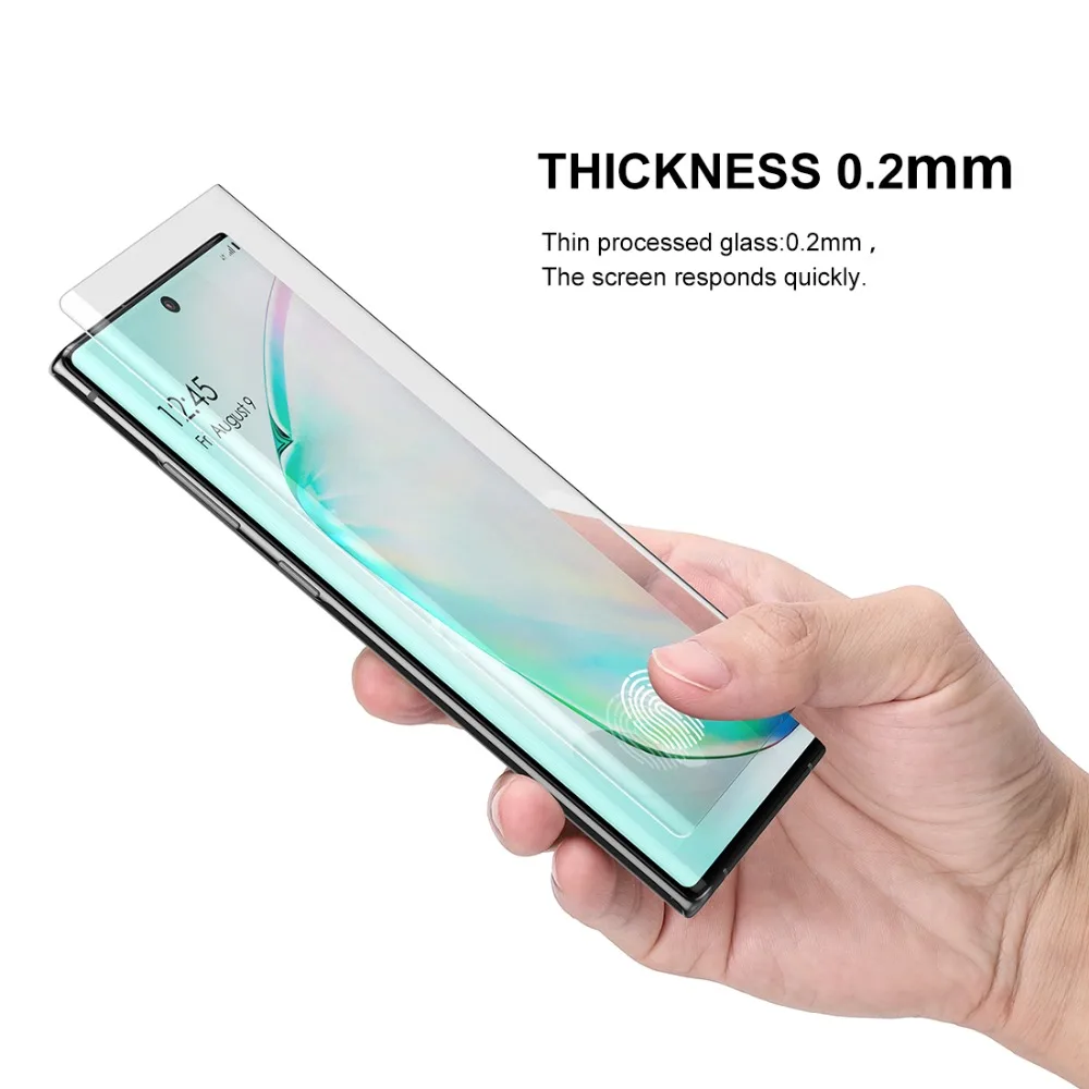 УФ-протектор экрана из закаленного стекла для Samsung Galaxy S20 ультра S9 S8 S10 Примечание