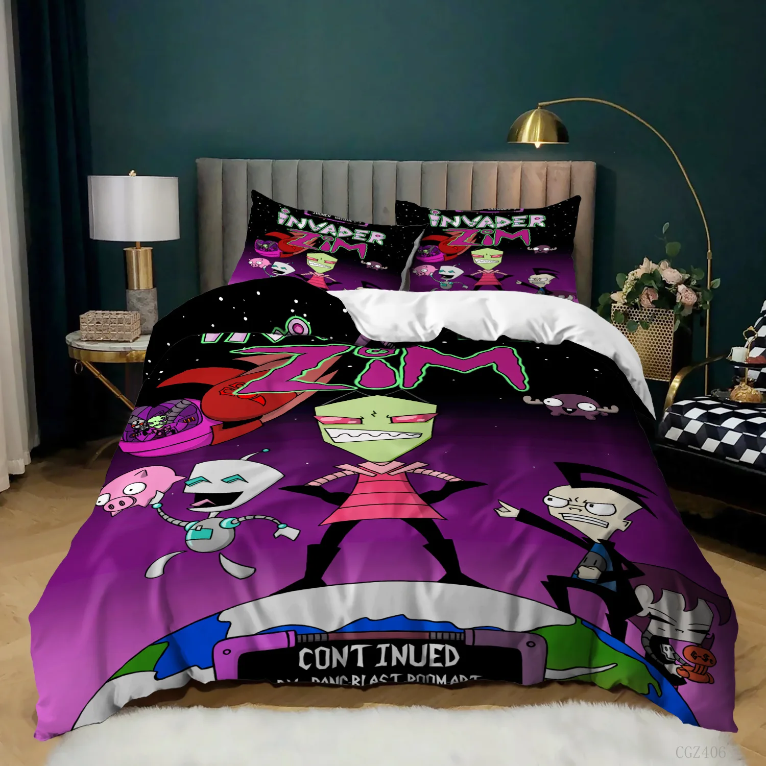 Kids Catoon Bedding Set Cute Duvet Cover Set Teens Boys Comforter Quilt Cover&Pillowcase for Bedroom Decor Housse De Couette