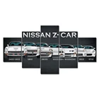 Постер на холсте с изображением исторических моделей Nissan Z, 5 шт.
