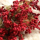 Новый Рождественский букет красных ягод, букет красных ягод, гирлянда сделай сам, искусственное ремесло для домашнего декора