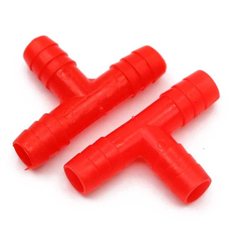 100Pcs Nipple Drinker Tee Tube Connector Diameter 8mm Plastic Rabbit Chicken Quail Doves Pets Connecting Pipe Farm Equipments - купить по