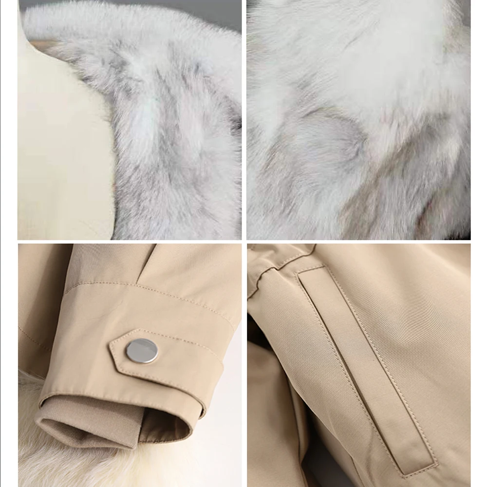 

Winter Real Fox Fur Coat2020 New Women Parkas Woman Short Jacket Fur Liner Detachable Coats and Jackets Fashion Cloth