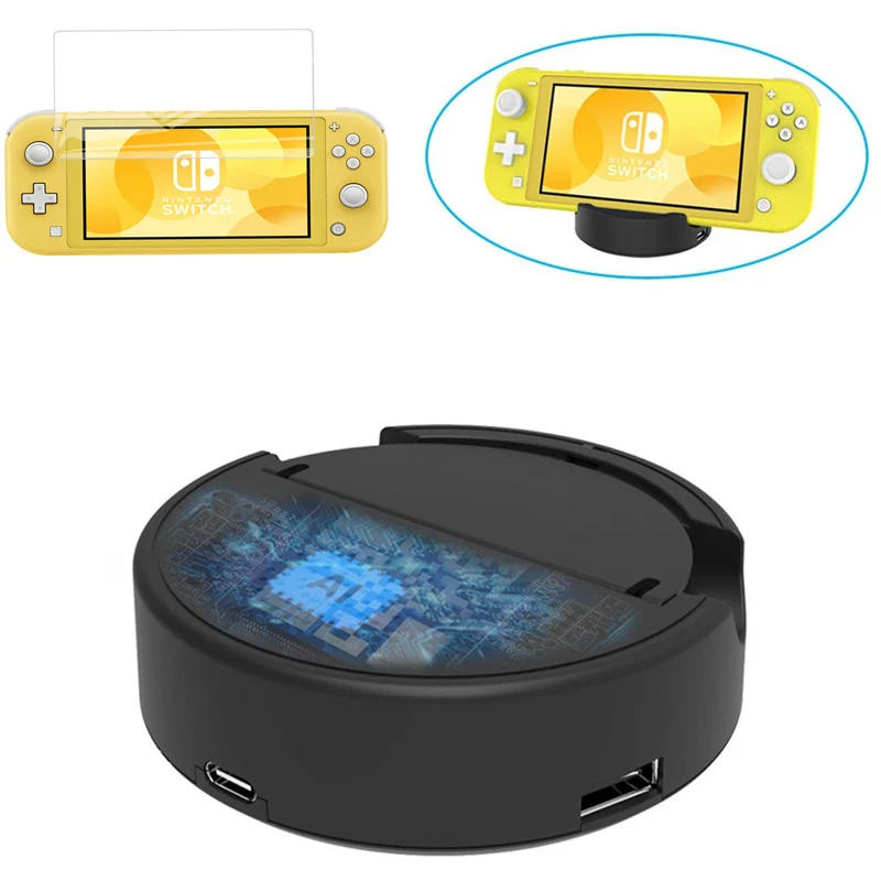 

Зарядная док-станция и охлаждающая подставка для хранения, охлаждающая подставка для мини-консоли Nintendo Switch Lite Nintendo с закаленной пленкой