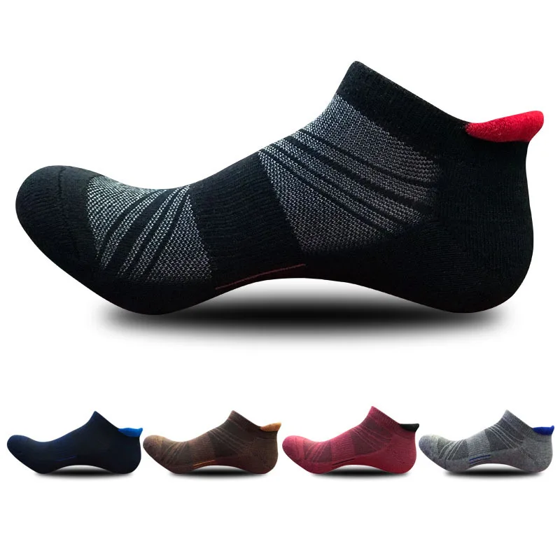 ZTOET New Men's Socks Towel Bottom Cotton Man Sports Socks Breathable Basketball High Quality Male Socks 5Pairs