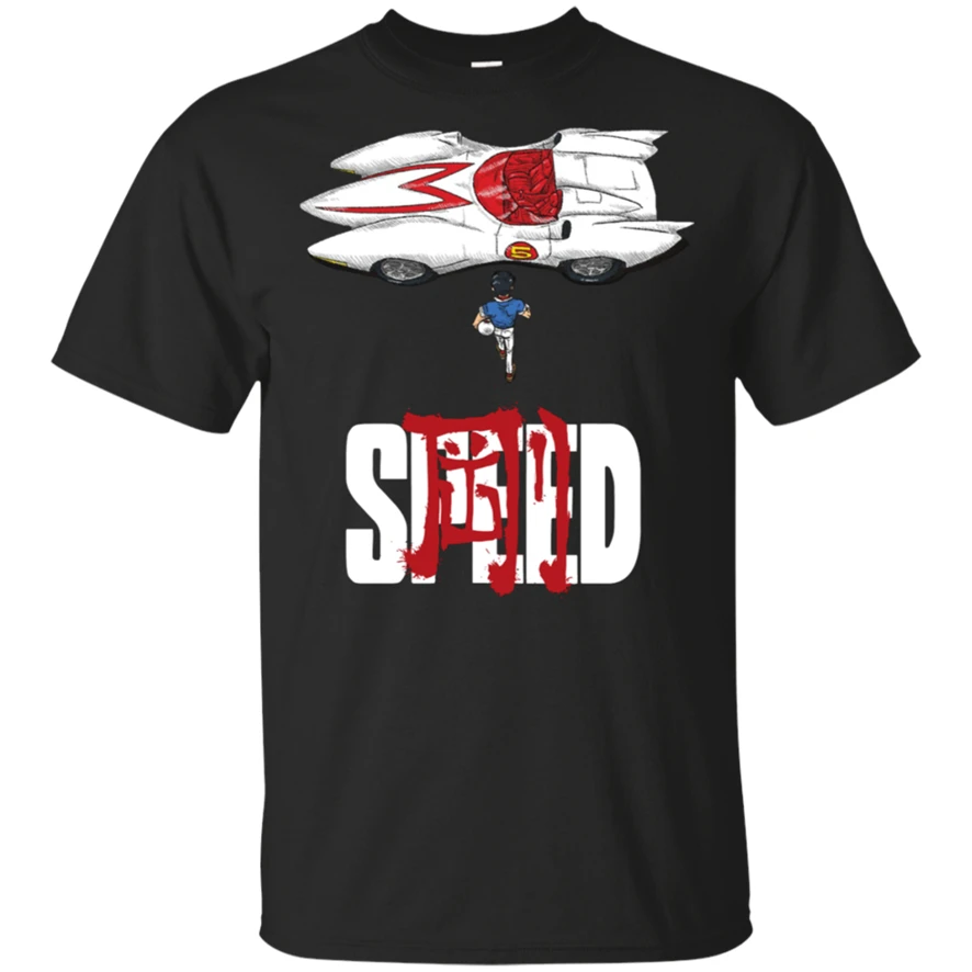 Speed Racer X Akira Movie Tri-Blend Футболка с коротким рукавом черная для мужчин-женщин