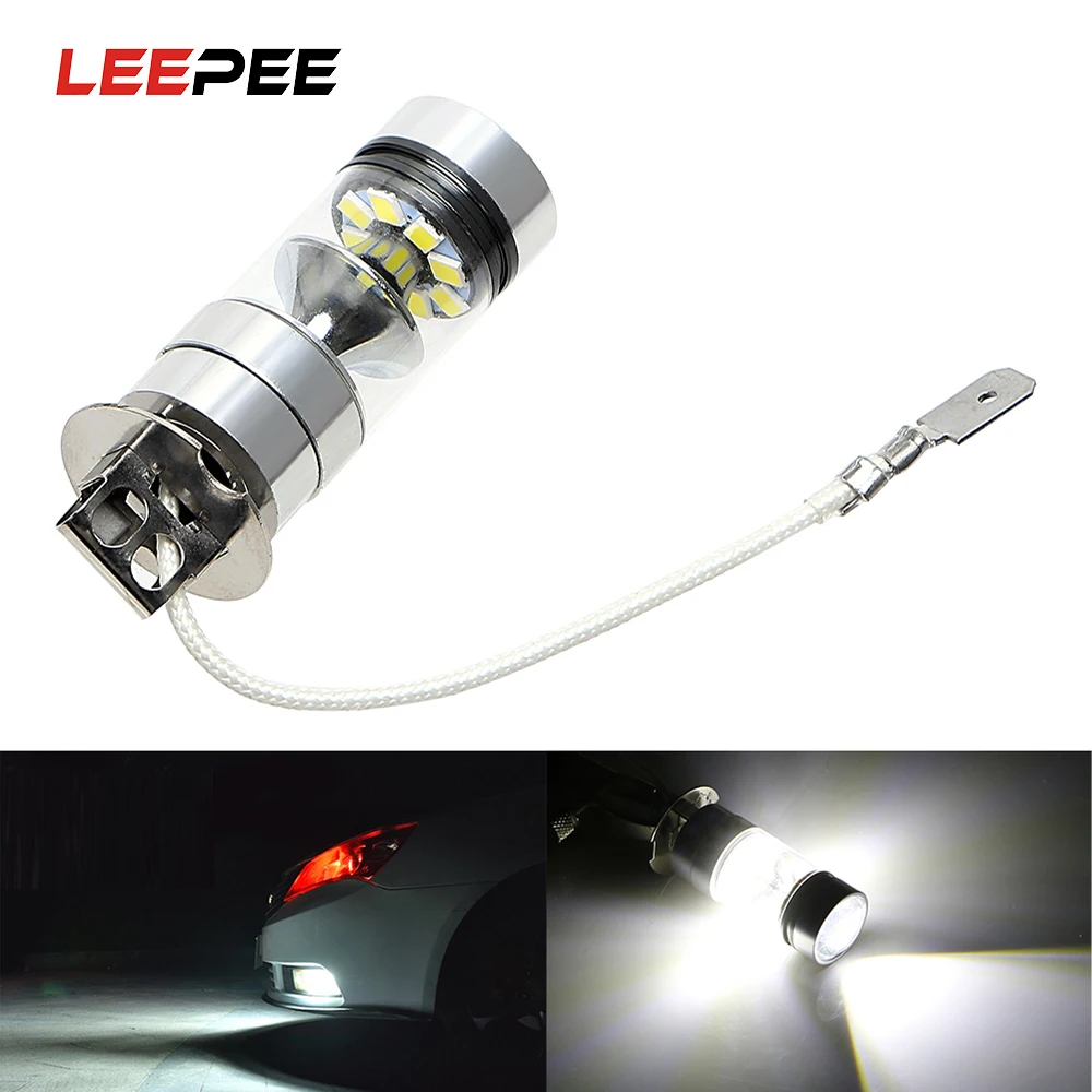 LEEPEE 100W 12V H3 Автомобильный светодиодный головной светильник фары авто головного