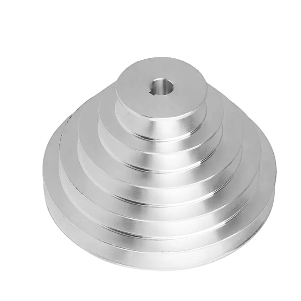 

Pagoda Pulley 5 Step 150MM Outer Diameter A-Type Aluminum Pagoda Pulley Wheel for Timing Belt Inner Diameter 14/16/18/20MM
