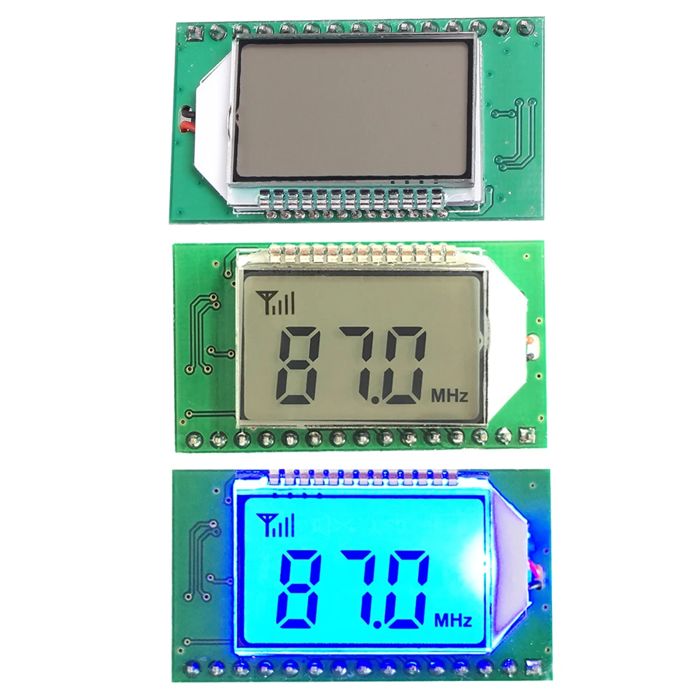 Digital Stereo FM Radio Receiver Module 76-108MHz Frequency Modulation DSP PLL Auto Storage Digital Noise Reduction DC 3-5V
