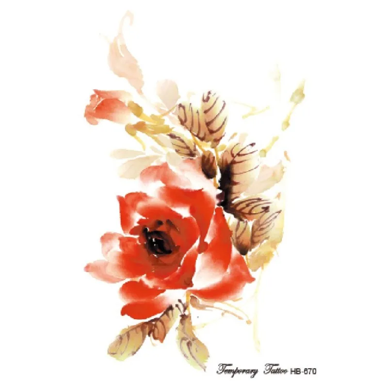 1 шт. новые модные Съемные женские 3D Цветы водонепроницаемые временные тату