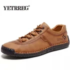 Мужские Кожаные Мокасины, удобная дышащая прогулочная обувь, повседневные лоферы, плоская подошва, дизайнерский стиль, ручная работа