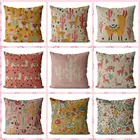 Наволочка для подушки, льняная наволочка, украшение для дома, кавайная лама, альпака, кактус, игровое кресло, декоративный декор для дивана 40x40, 45x45