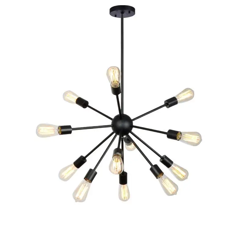 

Modern Retro Industrial Style Chandelier Creative Multi-head Black Satellite Lamp Living Room, Bedroom, Dining Room Chandelier