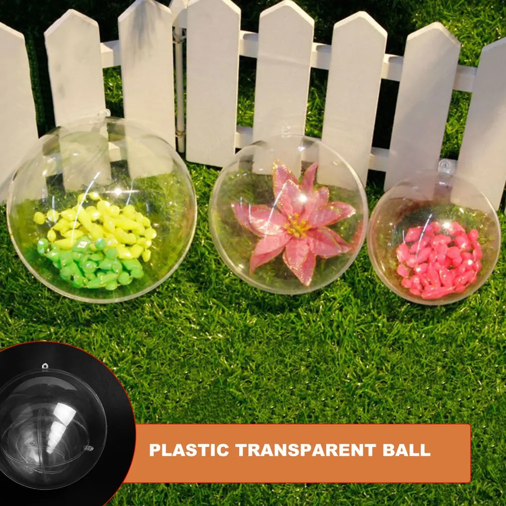 Прочные Рождественские Украшения круглой формы прозрачный шар пластиковый