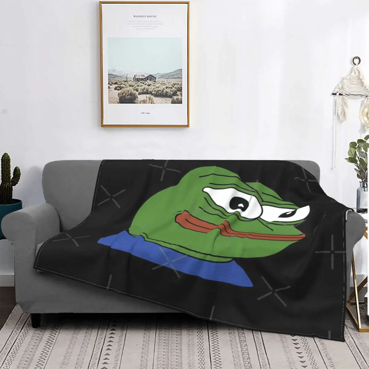 

Yep Emote-colcha a cuadros para cama, manta térmica de alta calidad, a cuadros, 90