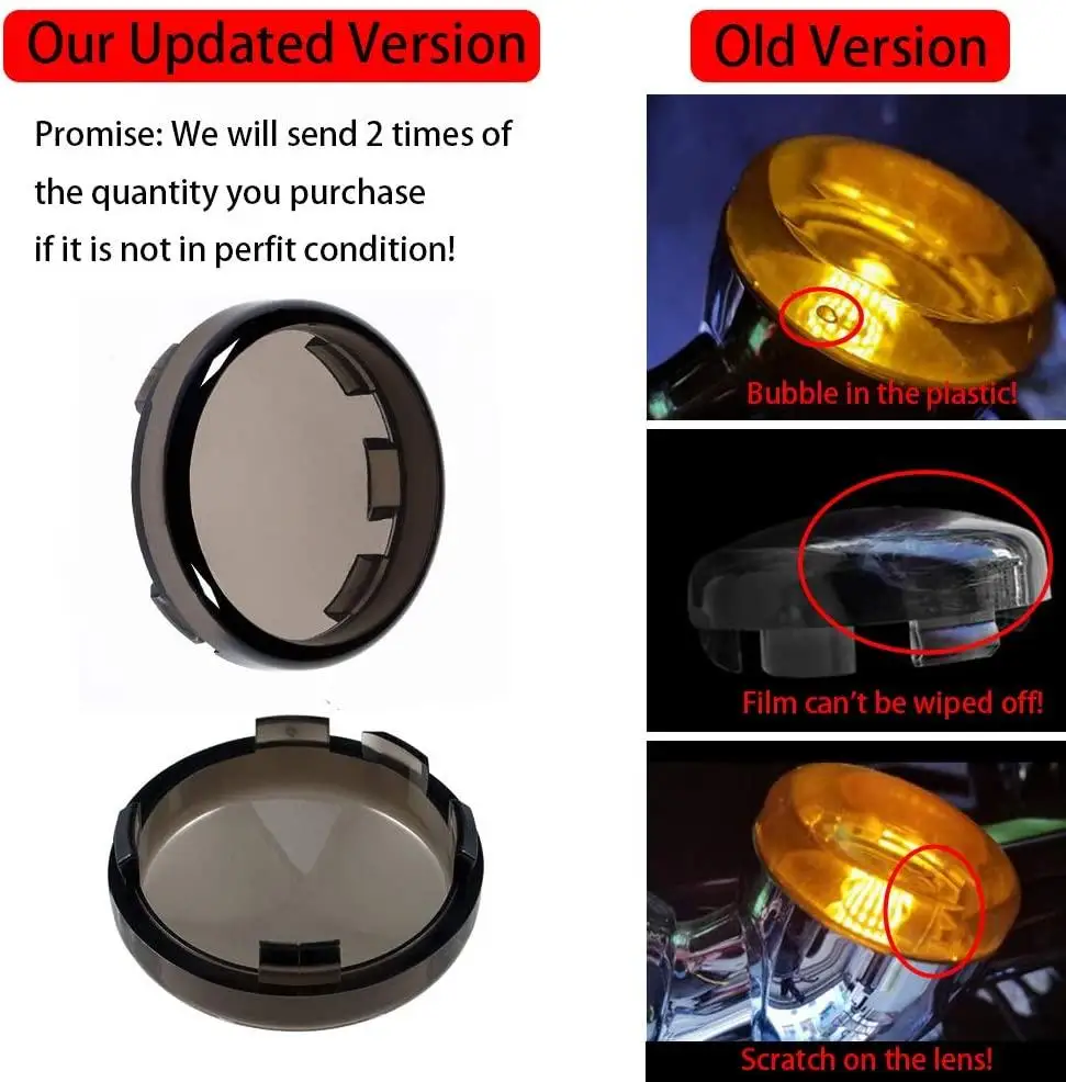 

Smoky Color Turn Signal Light Lens Cover Compatible with Motorcycle