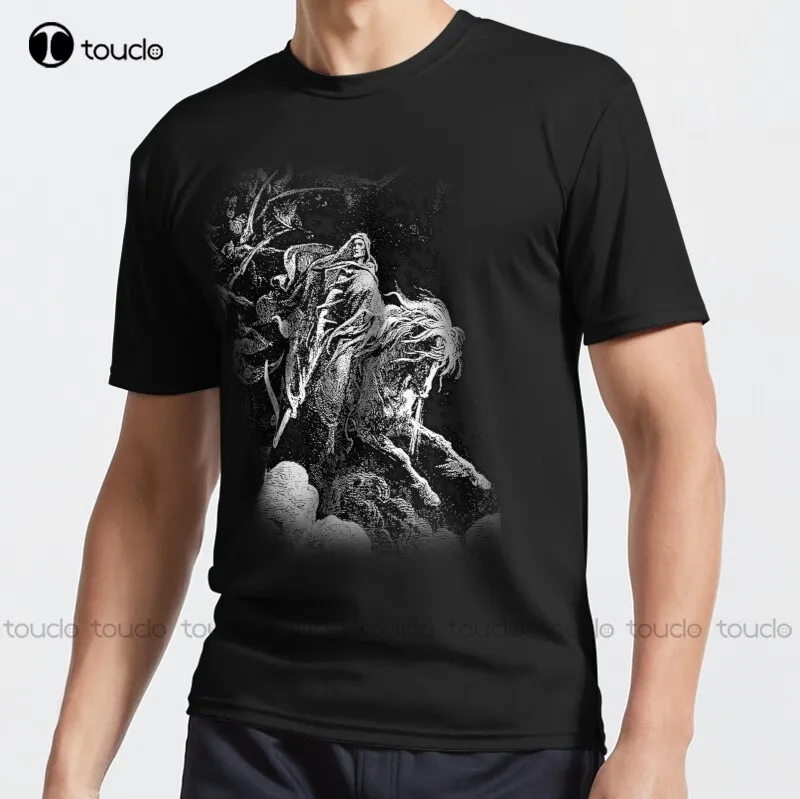 

Death. Death On The Pale Horse. Revelation Revenge Gustave Dore. 1865. Revelations Seven Seals. Active T-Shirt Tee Shirt Unisex