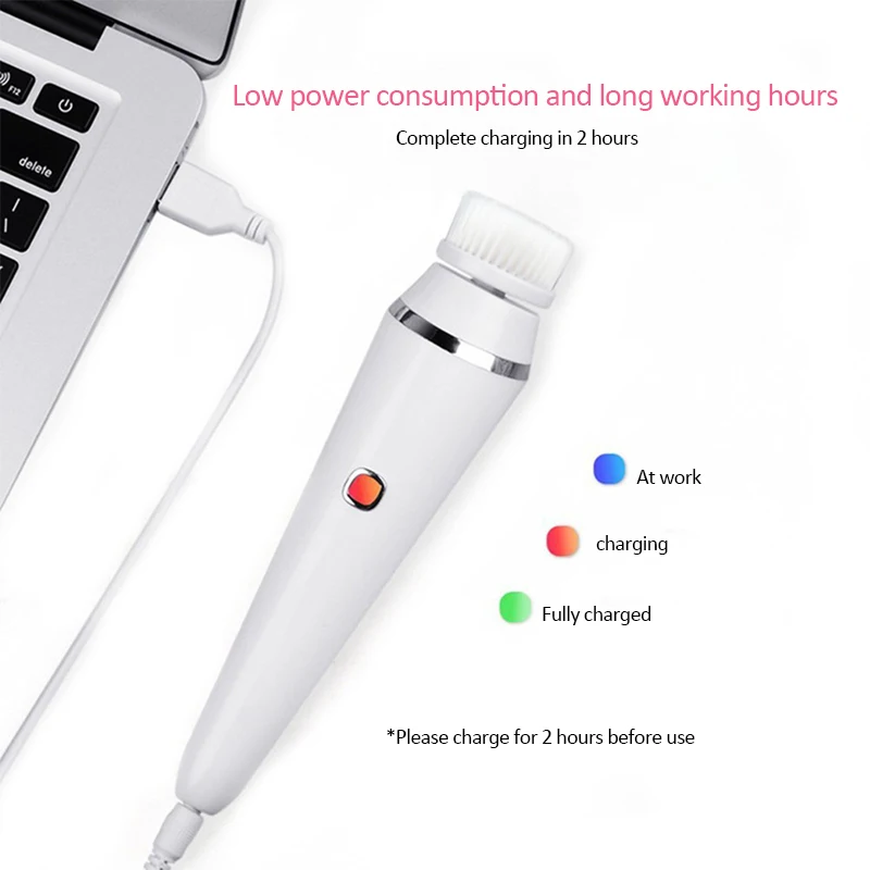 Электрический Водонепроницаемый лица стирка моющим средством для кистей с 4