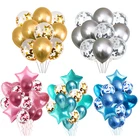 В форме сердца Золотая звезда воздушный шар 