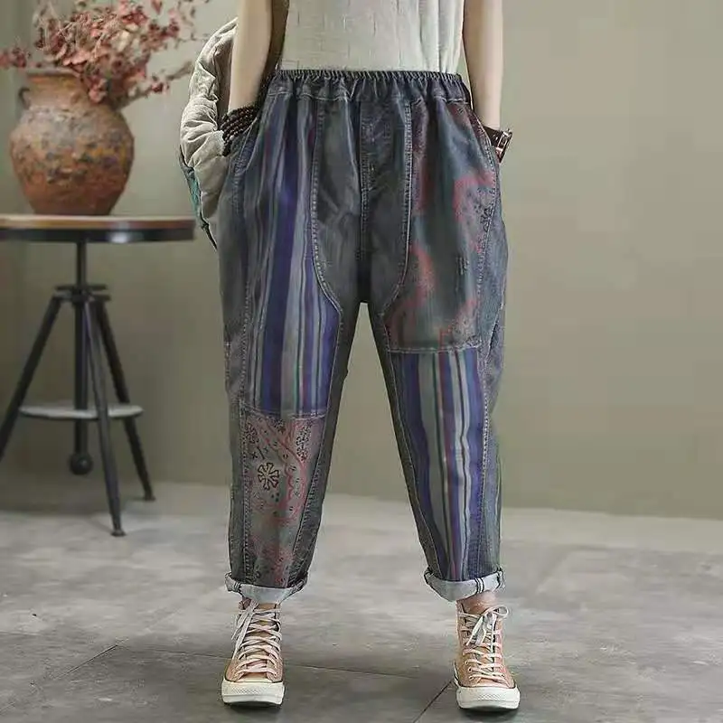 Max LuLu 2020 модные весенние уличные Женские винтажные лоскутные джинсы женские