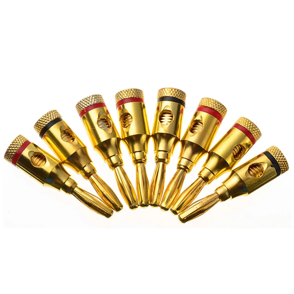 8 шт. медные позолоченные коннекторы для колонок 4 мм | Электроника