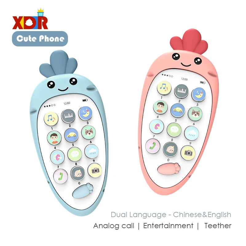 

Baby Comfort Toys Multifunctional Mobile Phone Early Childhood Educational Toys Voice Music Phone Learning Toy For 18 month+