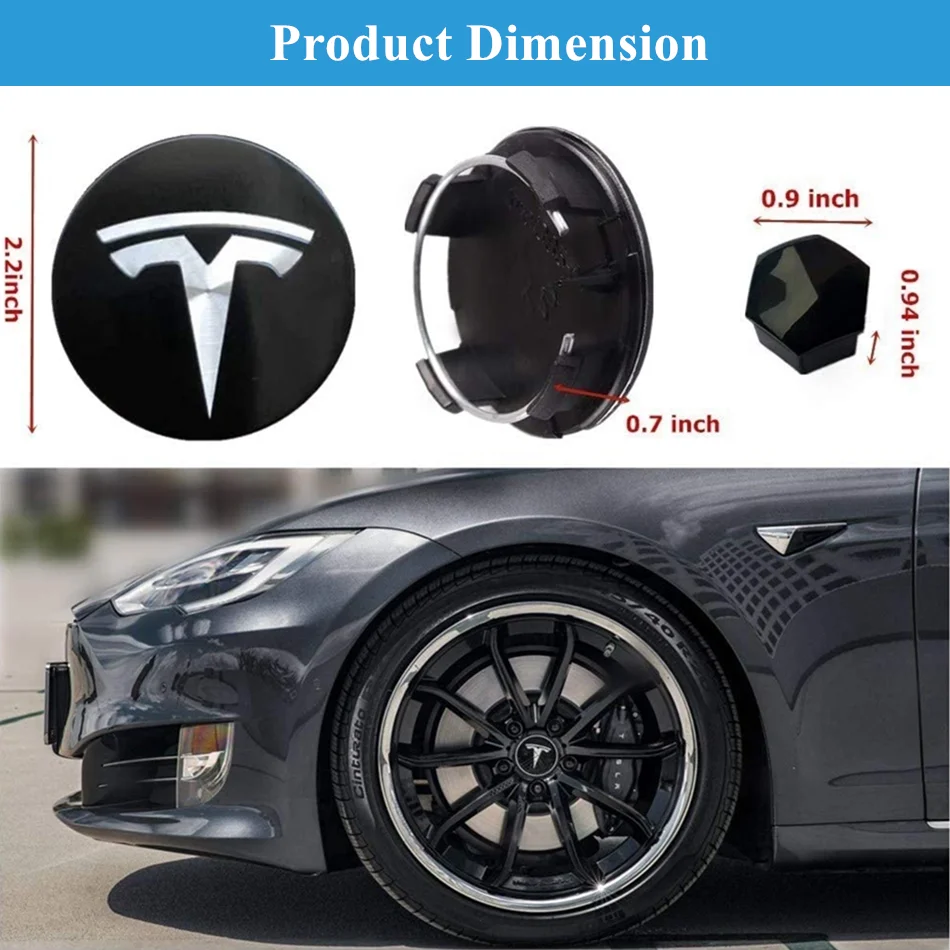 BENOO 29 шт. колпачки для ступицы колеса Tesla Model 3/s/X с 4 центральными колпачками