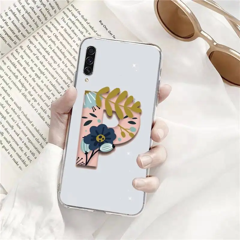 

English Pattern Letters Phone Case Transparent for Samsung s9 s10 s20 Huawei honor P20 P30 P40 xiaomi note mi 8 9 pro lite plus