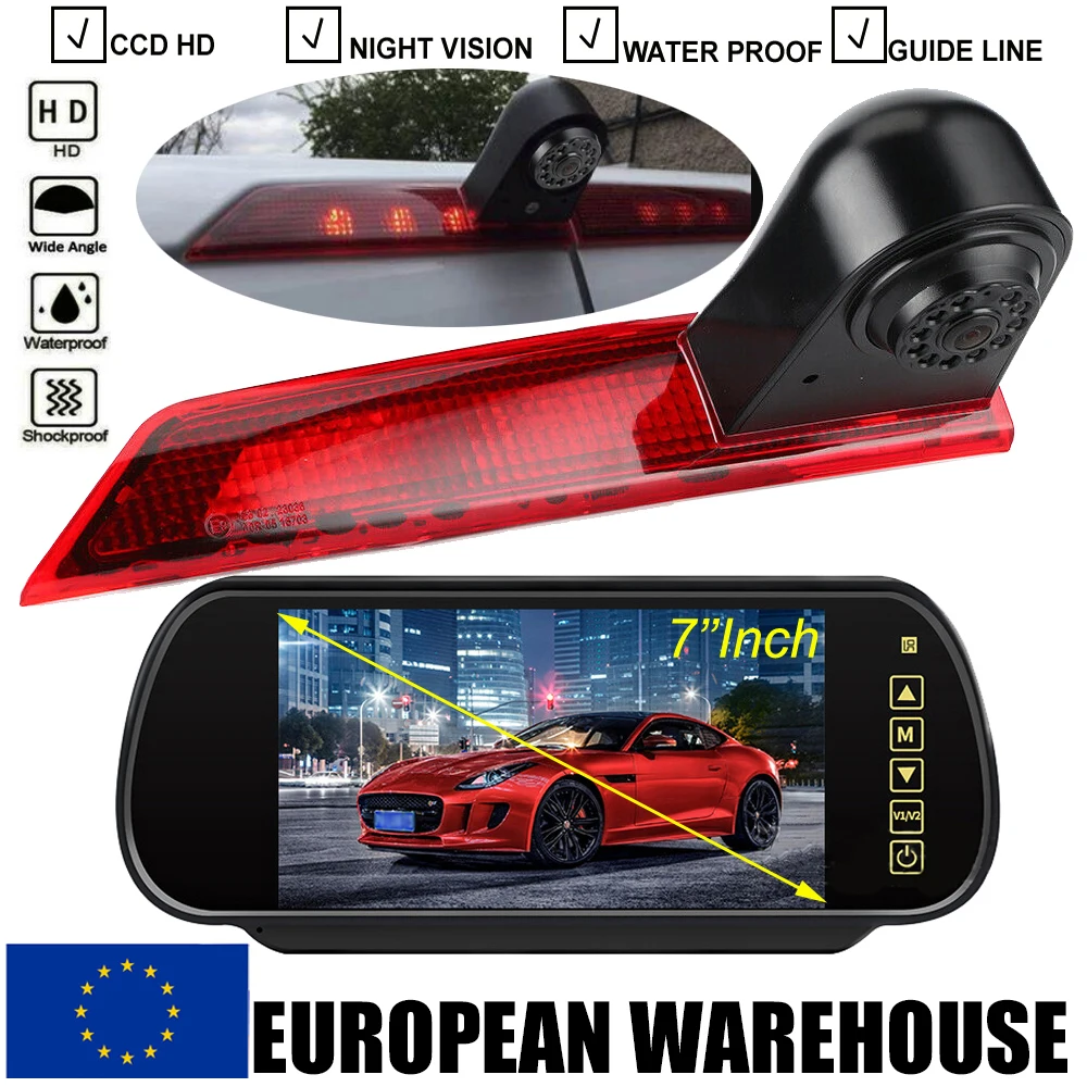 CCD Автомобильная камера заднего светодиодный ным стоп-сигналом для FORD TRANSIT Custom