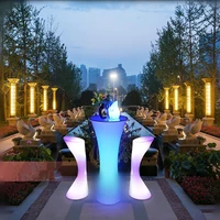 new 16colors changing led cocktail table growing commercial furniture event party decorations supplies cocktail table