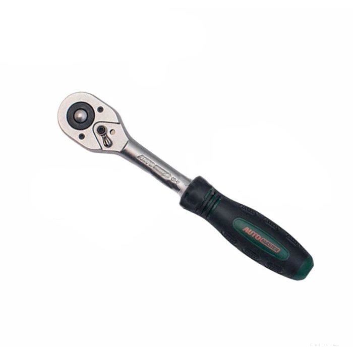 Трещетка 1/4&quot 24 зуба 155мм резиновая ручка AUTOMASTER