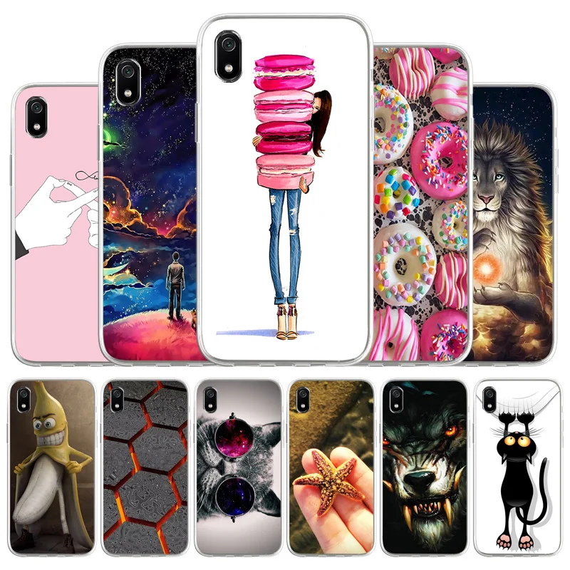 

Silicone TPU Soft Phone Case For Xiaomi Redmi 7A Case Capa Redmi7A M1903C3EI 5.45 inch Candy Bumper Cute Cartoon Shell Fundas