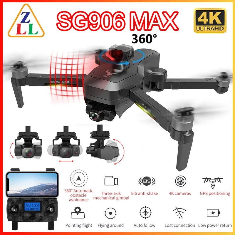

Дрон SG906 MAX EVO Pro2 с двойной камерой, 4K, GPS, Wi-Fi, FPV