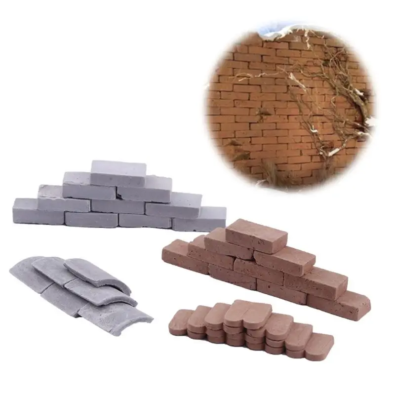 100/80 Pc 1/16 1/35 Miniature Brick Tiles Scene Model DIY Sand Table Manual Wall DXAD