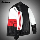 Куртка мужская из искусственной кожи, винтажная мотоциклетная теплая Модная Байкерская одежда, черный брендовый пиджак, Осень-зима