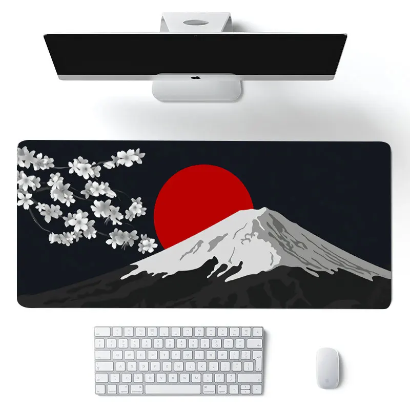 

Flower Pad Large Black Gaming Mouse Pad Floral Mousepad Gamer 900x400mm Rubber Keyboard Mats Desk Pad Mat Table Decoration gift