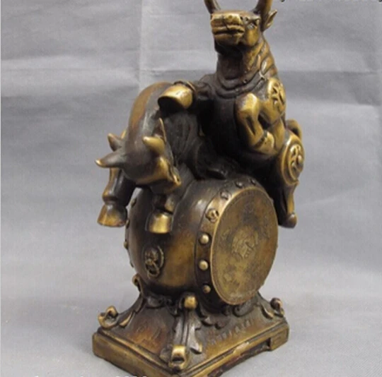 --- 510 + китайская медная Бронзовая статуя фэн-шуй счастливый фондовый рынок