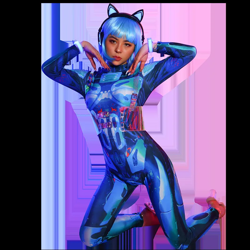 Женский костюм для косплея ночной клуб стиль киберпанк сексуальная Механическая